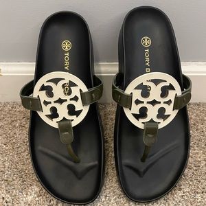 Tory Burch Miller Cloud Black Sandals